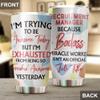 MEDROC Awesome Miracle Worker Recruitment Manager Tumbler Stainless Steel 20oz, Funny Gifts Bulks For Office Women Men Work Friends Coworker, Driking Coffee Cup For Birthday Christmas view 4