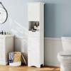 ChooChoo 67" Tall Bathroom Storage Cabinet Freestanding with Adjustable Shelves, Narrow Storage Linen Cabinet with 2 Doors and 1 Drawers for Bathroom, Living Room, Kitchen, White view 1