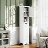 ChooChoo 67" Tall Bathroom Storage Cabinet Freestanding with Adjustable Shelves, Narrow Storage Linen Cabinet with 2 Doors and 1 Drawers for Bathroom, Living Room, Kitchen, White view 3
