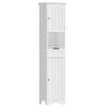 ChooChoo 67" Tall Bathroom Storage Cabinet Freestanding with Adjustable Shelves, Narrow Storage Linen Cabinet with 2 Doors and 1 Drawers for Bathroom, Living Room, Kitchen, White view 4
