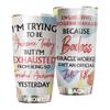 MEDROC Awesome Miracle Worker Engineering Program Manager Tumbler Stainless Steel 20oz, Funny Gifts Bulks For Office Women Men Work Friends Coworker, Driking Coffee Cup For Birthday Christmas view 1