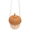 Rattan Woven Basket, Acorn Shape Rattan Storage Basket, Wall Hanging Basket, Hand Woven Decorative Acorn Shaped Basket Bag for Boys Girls Photography Props(Small Shoulder Bag) view 1