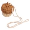 Rattan Woven Basket, Acorn Shape Rattan Storage Basket, Wall Hanging Basket, Hand Woven Decorative Acorn Shaped Basket Bag for Boys Girls Photography Props(Small Shoulder Bag) view 4