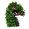 Christmas Winter Wreath, Horse Head Wreath, Green Pine Needles Horsehead Wreath with Red Ribbon & Pinecone, Farmhouse Double Horse Head Christmas Wreath for Front Door Farmhouse(#1) view 1
