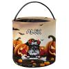 KafePross Custom Halloween Trick or Treat Bag Devil Schnauzer Dog Halloween Demon Pumpkin Decor Basket Candy Gifts Bucket for Kids 9 x 9.8 Inch view 1