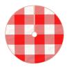 DKJlitter Christmas Tree Skirt, Red and White Check Plaid Xmas Tree Skirts Mat Farmhouse Rustic Xmas Holiday Indoor Party Outdoor Decoration 36 inches view 2