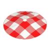 DKJlitter Christmas Tree Skirt, Red and White Check Plaid Xmas Tree Skirts Mat Farmhouse Rustic Xmas Holiday Indoor Party Outdoor Decoration 36 inches view 3