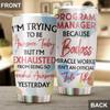 MEDROC Awesome Miracle Worker Program Manager Tumbler Stainless Steel 20oz, Funny Gifts Bulks For Office Women Men Work Friends Coworker, Driking Coffee Cup For Birthday Christmas view 4