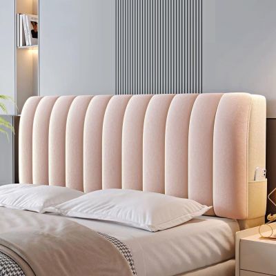 Crystal Velvet Bed Headboard Covers Short Plush Upholstered Stretch Bed Head Cover Bed Headboard Slipcover Double Single Queen King Head Board Dustproof Protector for Bedroom Dcor(200cm,Pink)