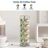 20 Vertuo Pods Coffee Pod Holder Compatible For Nespresso Vertuoline Stand Rack Holds Vertuo line Organizer Carousel 360-Degree Rotatable (Silvery) view 2