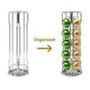 20 Vertuo Pods Coffee Pod Holder Compatible For Nespresso Vertuoline Stand Rack Holds Vertuo line Organizer Carousel 360-Degree Rotatable (Silvery) view 3