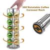 20 Vertuo Pods Coffee Pod Holder Compatible For Nespresso Vertuoline Stand Rack Holds Vertuo line Organizer Carousel 360-Degree Rotatable (Silvery) view 4