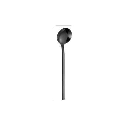 Stainless Steel Spoon, Coffee Spoon, Golden Round Spoon, Bird's Nest Soup, Honey Dessert Stirring Spoon, 2 Spoons