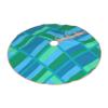 Christmas Tree Skirt 30" Timeless Elegant Square Pattern Linen Xmas Tree Skirt for Holiday Party Christmas Tree Mat Decorations Indoor Outdoor view 2