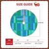 Christmas Tree Skirt 30" Timeless Elegant Square Pattern Linen Xmas Tree Skirt for Holiday Party Christmas Tree Mat Decorations Indoor Outdoor view 4