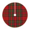 DKJlitter Christmas Tree Skirt, Pretty Red and Green Tartan Plaid Xmas Tree Skirts Mat Farmhouse Rustic Xmas Holiday Indoor Party Outdoor Decoration 36 inches view 2
