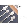 4Pcs Christmas Spoon Set,Stainless Steel Coffee Spoon Set with Gift Box for Dessert Cake Tea Coffee Sugar Dessert, Nice Christmas Gift(Silver) view 3