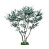 ESRADA Solid Wood Artificial Tree Nordic Bionic Olive Tree Fake Green Plant Potted Plant Ornament Window Scene Decorative Tree (no Bottom View) 2.5m view 1