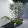 ESRADA Solid Wood Artificial Tree Nordic Bionic Olive Tree Fake Green Plant Potted Plant Ornament Window Scene Decorative Tree (no Bottom View) 2.5m view 3