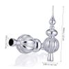 ifundom Spherical Christmas Tree Topper Ornament Plastic Shiny Christmas Tree Calabash Topper Glitter Xmas Treetop for Indoor Office Xmas New Year Holiday Tree Decoration Silver view 2