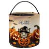 KafePross Personalized Halloween Trick or Treat Bag Smiling Brown Chihuahua Dog Halloween Ghost Pumpkin Decor Basket Candy Gifts Bucket 9 x 9.8 Inch view 1