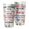 MEDROC Awesome Miracle Worker Child Psychologist Tumbler Stainless Steel 20oz, Funny Gifts Bulks For Office Women Men Work Friends Coworker, Driking Coffee Cup For Birthday Christmas view 1
