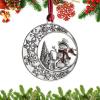 Christmas Ornaments, 2025 Solid Pewter Christmas Tree Ornament Handcrafted Metal DIY Hanging Craft Collectibles for Xmas Trees Home Party Party Gifts (Snowman) view 1