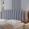 Crystal Velvet Bed Headboard Covers Short Plush Upholstered Stretch Bed Head Cover Bed Headboard Slipcover Double Single Queen King Head Board Dustproof Protector for Bedroom Dcor(200cm,Grey1) view 1