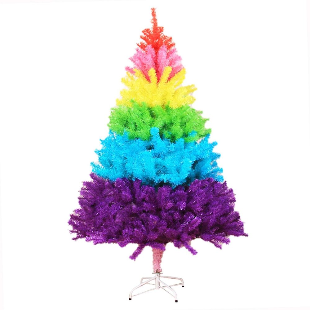 Artificial Christmas Tree Christmas treesFaux Rainbow Decorated Christmas Tree(Color:180cm)