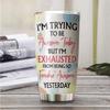 MEDROC Awesome Miracle Worker Hotel Night Auditor Tumbler Stainless Steel 20oz, Funny Gifts Bulks For Office Women Men Work Friends Coworker, Driking Coffee Cup For Birthday Christmas view 2