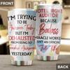MEDROC Awesome Miracle Worker Hotel Night Auditor Tumbler Stainless Steel 20oz, Funny Gifts Bulks For Office Women Men Work Friends Coworker, Driking Coffee Cup For Birthday Christmas view 4