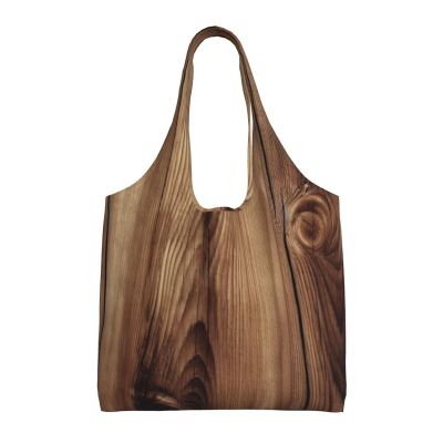 AdaNti Wood Grain print Canvas Tote Bags For Women Large Capacity Reusable Grocery Bags Shoulder Bag For Work Outdoor Travel