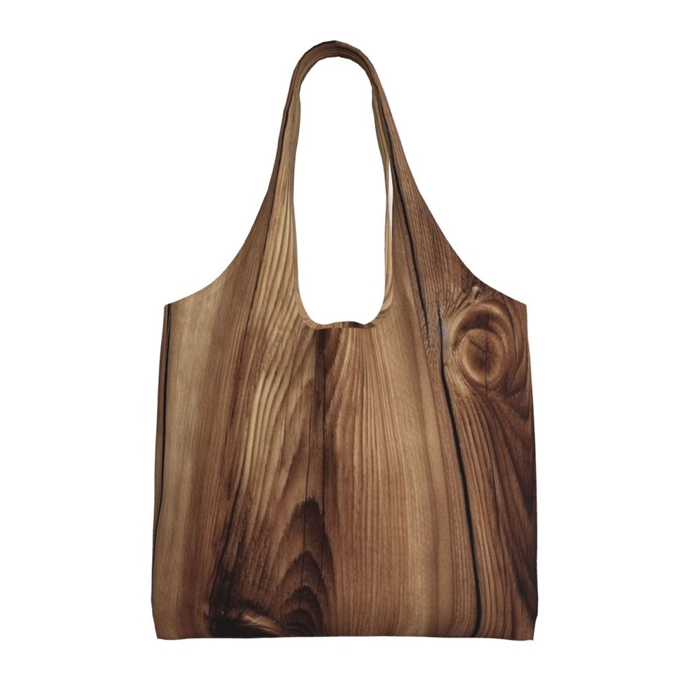 AdaNti Wood Grain print Canvas Tote Bags For Women Large Capacity Reusable Grocery Bags Shoulder Bag For Work Outdoor Travel