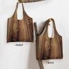AdaNti Wood Grain print Canvas Tote Bags For Women Large Capacity Reusable Grocery Bags Shoulder Bag For Work Outdoor Travel view 3