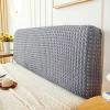 Seersucker Headboard Covers Stretch Bed Headboard Slipcover, Bed Head Cover King Double Single Dustproof All-Inclusive Head Board Cover, Bed Board Protection Decor Cover(Length:170-190cm,Grey) view 1