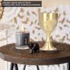 Brass Vintage Chalice Goblet, Drinking Wine Goblet, Small Goblet for Milk Tea, Wine, Whiskey, Luxurious Gifts and Collectors, Party Supplies(L) view 3