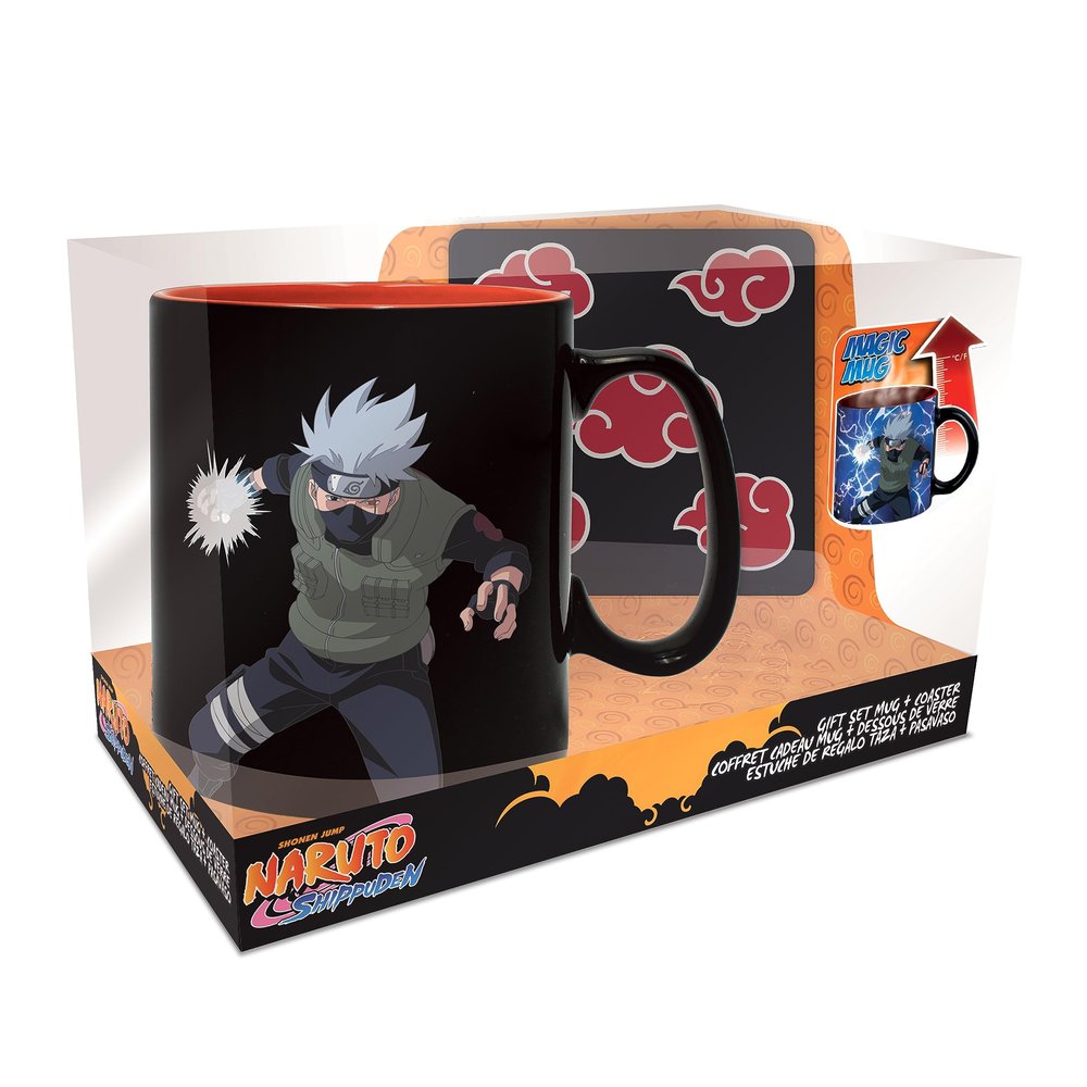 ABYSTYLE - Naruto Shippuden Gift Set Thermo-Reactive Mug + Coaster Akatsuki