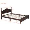 SOFTSEA Queen Size Bed Frame with High Headboard and Footboard Classic Platform Bed with Wood Slats view 2