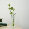 6.5 in Clear Crystal Glass Vase for Modern Table Shelf Home Decor for Fireplace Bedroom Kitchen Living Room Centerpiece Desk view 2