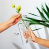 6.5 in Clear Crystal Glass Vase for Modern Table Shelf Home Decor for Fireplace Bedroom Kitchen Living Room Centerpiece Desk view 3