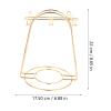 STOBAZA Coffee Cup and Saucer Holder Iron Cup Drying Tree Stand for Kitchen and Cafe Elegant Space-Saving Rack for Teacups Finish view 3