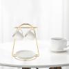 STOBAZA Coffee Cup and Saucer Holder Iron Cup Drying Tree Stand for Kitchen and Cafe Elegant Space-Saving Rack for Teacups Finish view 4