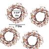 Artificial Pumpkin and Sage Pip Berry Candle Rings  Pack of 4 Autumn Fall Rustic Berry Farmhouse Home Decor for Centerpiece Decorations and Small Wreaths (Size: 7" diam) view 2