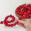 Red Metallic Ball String Garlands Set of 2 by Factory Direct Craft 6 feet Long Red Christmas Garlands Add to Christmas Trees, Stairs, Banisters, Mantels or Any Special Occasion Needing Shine view 4