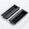 Recessed Pulls ,Sliding Door Handle, Aluminum Alloy Recessed Square Handle Sliding Door Handles Hidden Metal Handle, for Drawers, Cabinets, Wardrobes, with Screws (Hole Distance 96mm, A-2PCS) ( Color view 4