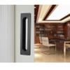 cabinehandles,Kitchen Door Handles, Black Concealed Embedded Flush Sliding Door Pull Handles Handle for Drawer,Wardrobe and Cabinet Drawer Finger Handle 4 Pcs (Hole Distance 128mm) (Color : Black, S view 3