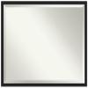 Amanti Art Black Bathroom Mirror for Over Sink, 32x42 Grace Brushed Metallic Black Narrow Rectangle Vanity Mirror, X-Large Modern Frame, Hangs Horizonally and Vertically, Bathroom Wall Decor, Beveled view 1