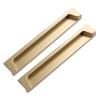 cabinehandles,kitchen door handles, Recessed Handle,Zinc Alloy Cabinet Hardware Flush Pull, Recessed Invisible Flat Finger Pull with 2 Screw for Sliding Door Drawer and Cabinet (128mm) ( Size : 192mm view 1