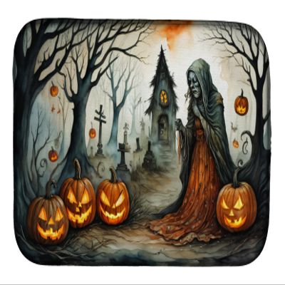 Caroline's Treasures DAC2277DDM The Weeping Woman Spooky Halloween Dish Drying Mat Absorbent Dish Drying Mat Pad for Kitchen Counter Dish Drainer Mat for Countertop, 14 x 21", Multicolor