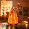 Bothyi Glass Pumpkin Decoration, Pumpkin Figurine Decorative Ornaments, Creative Artificial Pumpkin Collectible Figurines Artwork for Halloween Decor, L view 4